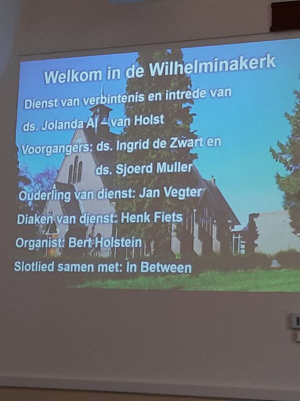 Verbintenis en intrede ds. Jolanda Al-van Holst 5-5-2019